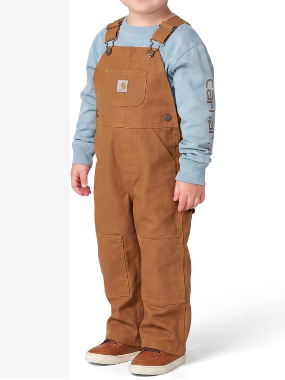 Carhartt Kids Caramel Brown Canvas Overalls